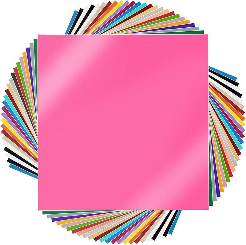 Prime Vinyl فينيل دائم، فينيل ذاتي اللصق لجميع آلات القطع 12" × 12"، 25 ورقة لتزيين المنزل، الشعار، اللافتات، رسومات النوافذ، آلة القطع - Image 1